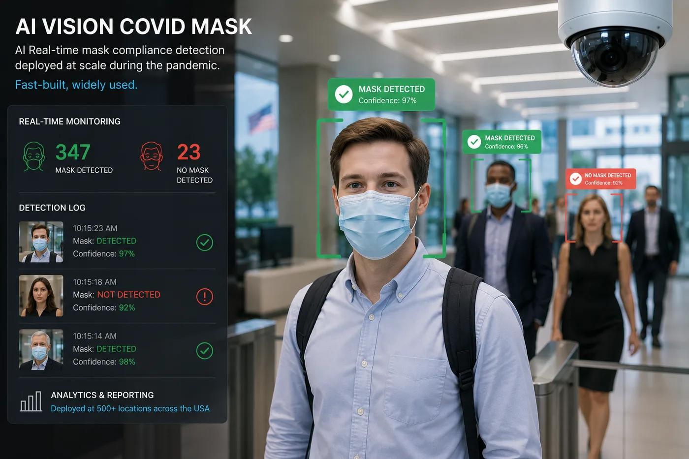 COVID Mask AI detection interface
